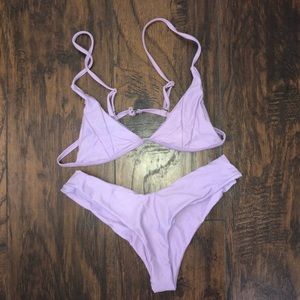 Cute lilac cheeky bikini